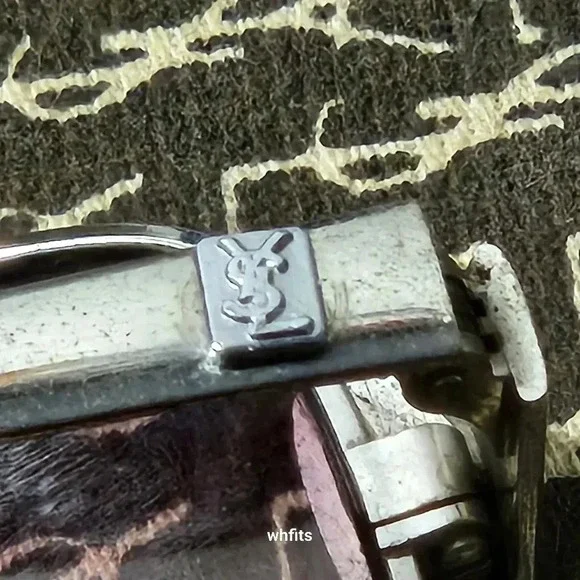 Rare Vintage 70s Yves Saint Laurent Pink Silver Sunglasses with original case - Picture 3 of 7